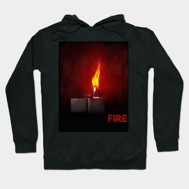 lighter fire Hoodie by Design Knight